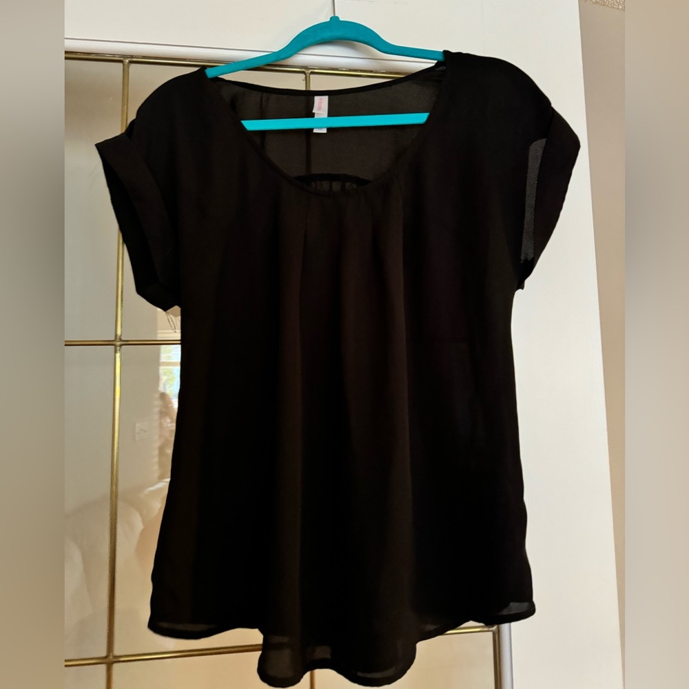Black Chiffon Top